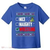 Wrestling Ugly Christmas Cute Gift Toddler T-Shirt thumb 0