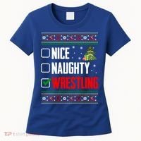 Wrestling Ugly Christmas Cute Gift Women's T-Shirt thumb 0