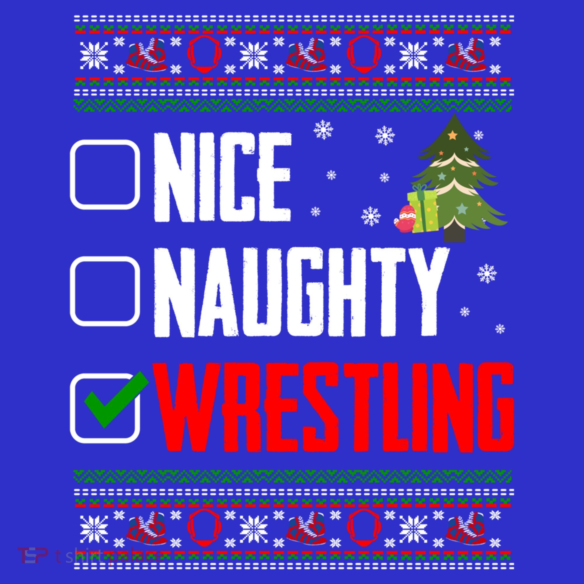Wrestling Ugly Christmas Cute Gift Women's T-Shirt