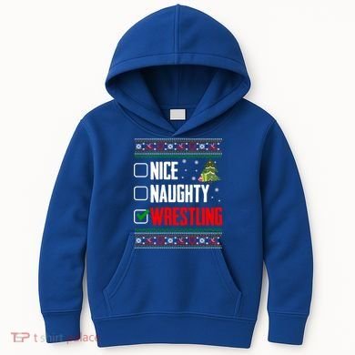 Wrestling Ugly Christmas Cute Gift Kids Hoodie