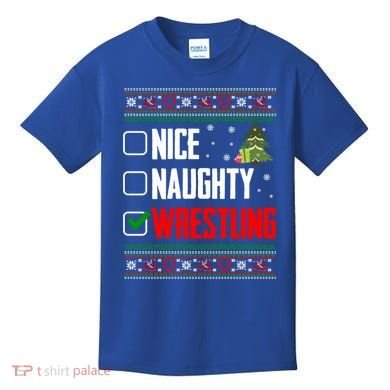 Wrestling Ugly Christmas Cute Gift Kids T-Shirt