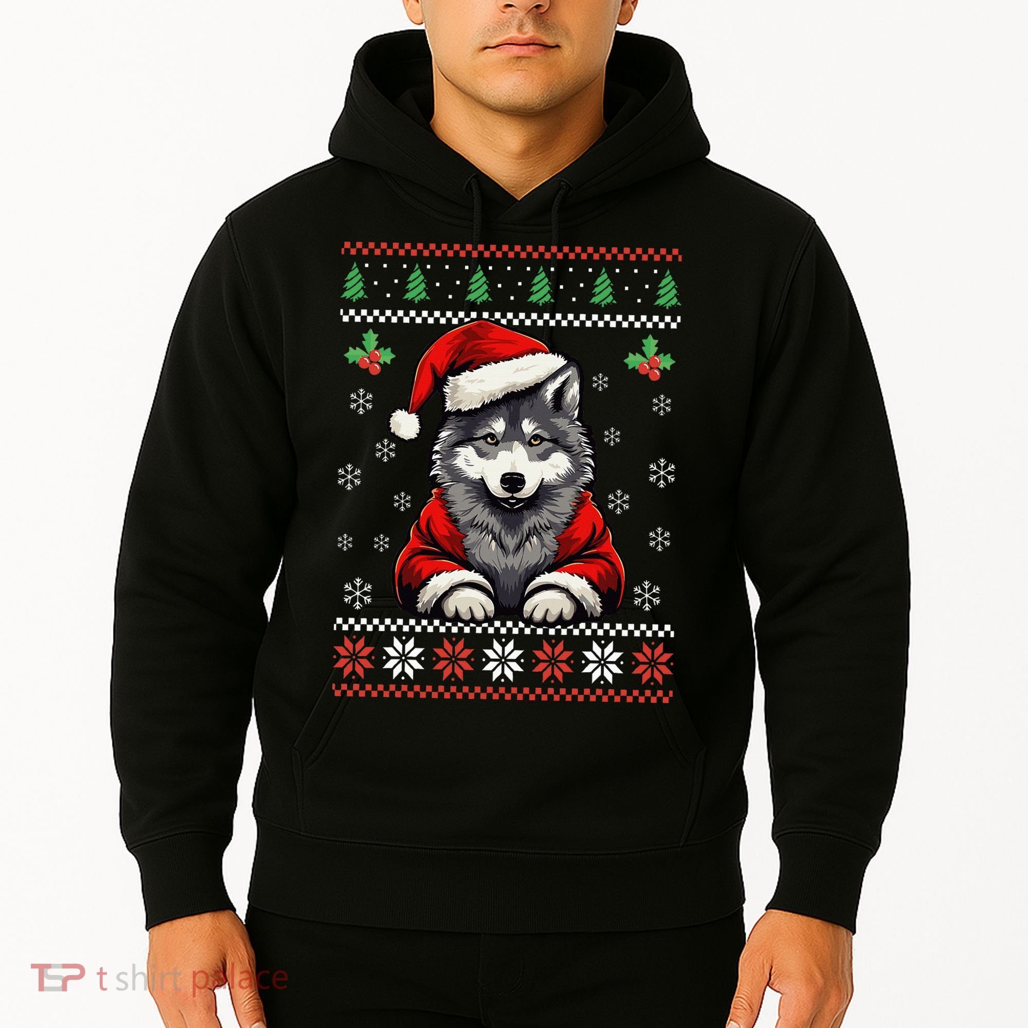 Wolf Ugly Christmas Sweater Wolves Xmas Hoodie