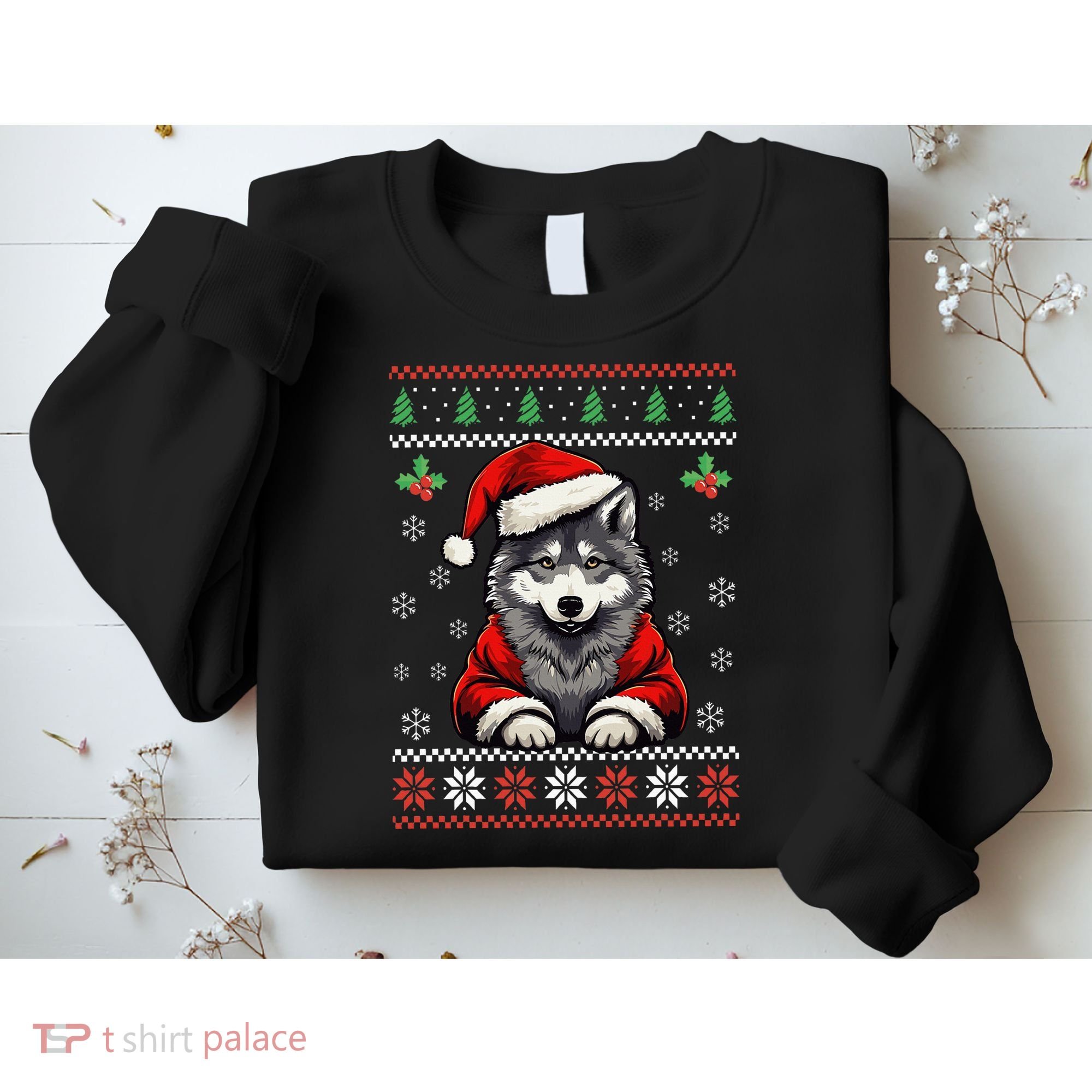 Wolf Ugly Christmas Sweater Wolves Xmas Sweatshirt