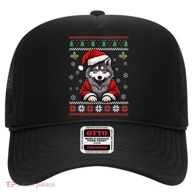 Wolf Ugly Christmas Sweater Wolves Xmas Hat
