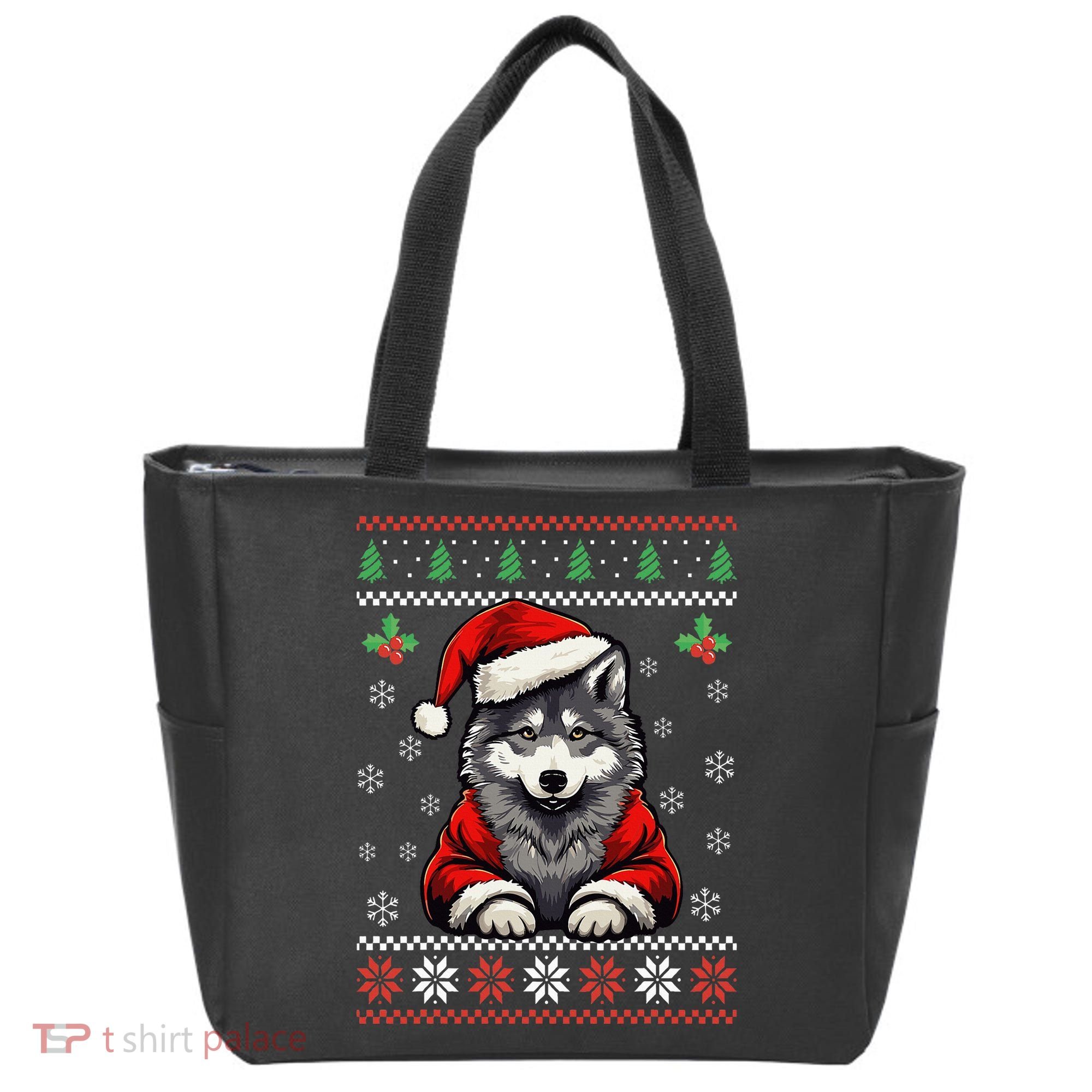 Wolf Ugly Christmas Sweater Wolves Xmas Tote Bag