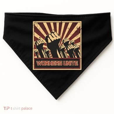 Workers Unite Communist Socialist Workers Communism USA-Made Doggie Bandana
