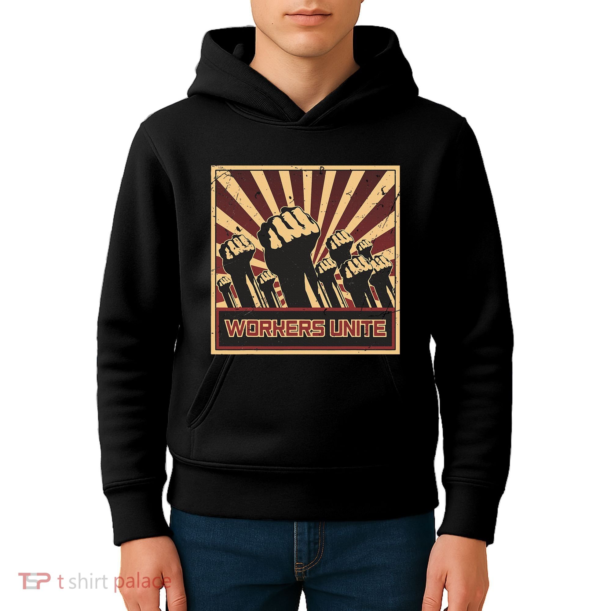Workers Unite Communist Socialist Workers Communism Kids Hoodie