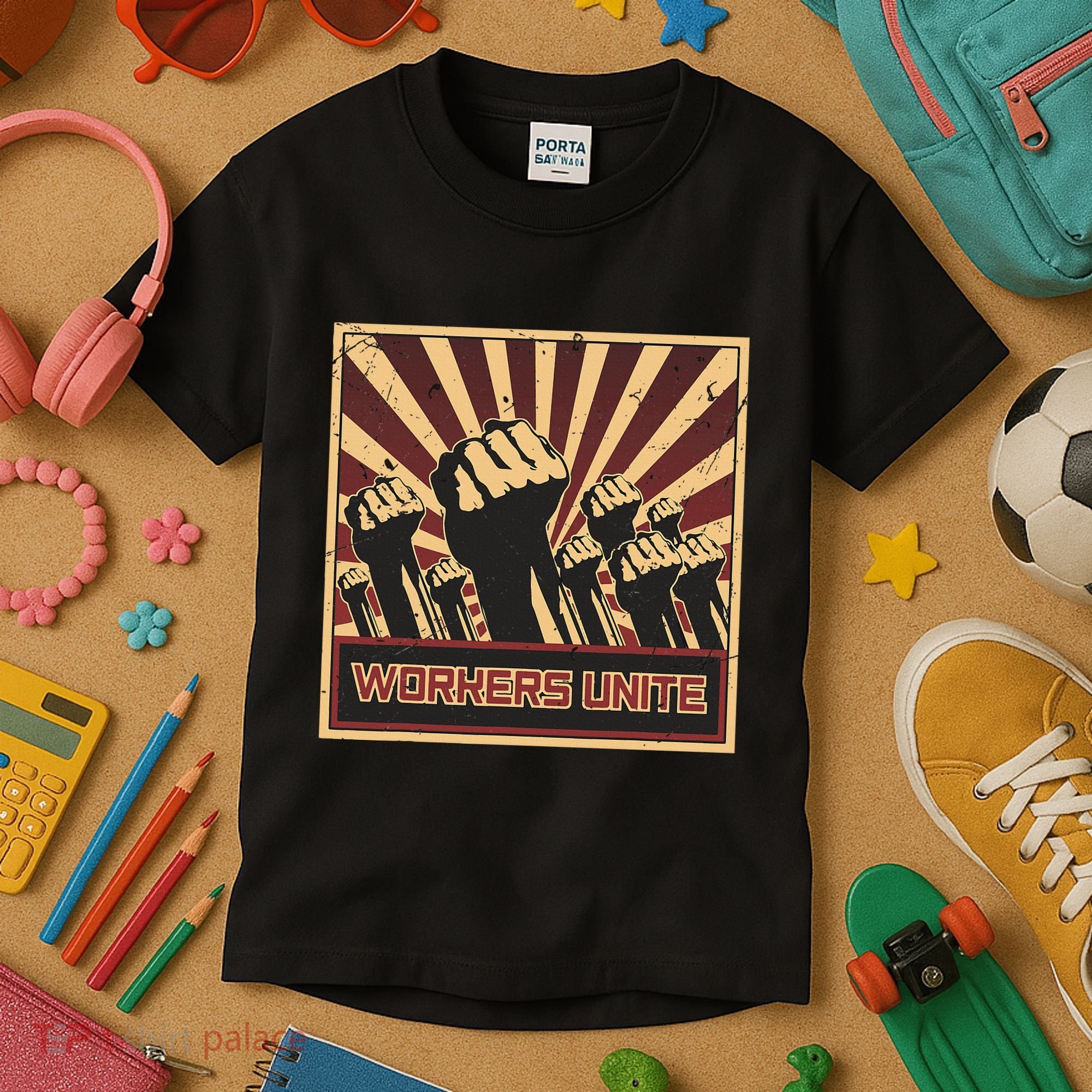Workers Unite Communist Socialist Workers Communism Kids T-Shirt