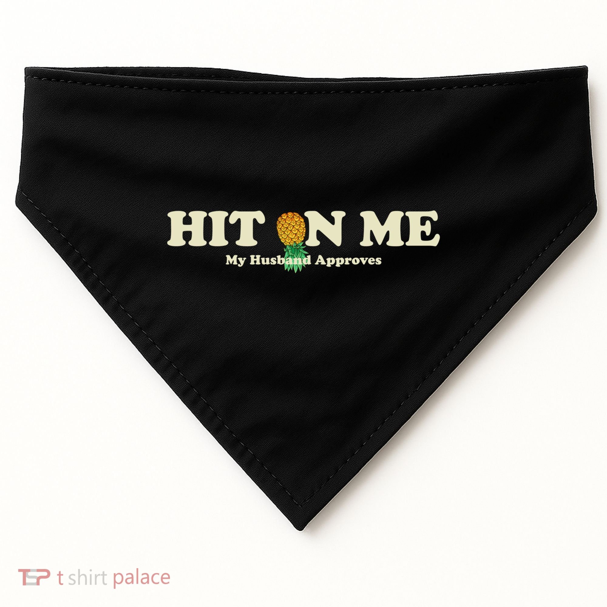 Wo Upside Down Pineapple Subtle Swinger Gift USA-Made Doggie Bandana