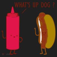 What Up Dog Ketchup Hot Dog Women's Sweatshirt thumb 2