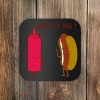 What Up Dog Ketchup Hot Dog Coaster thumb 0