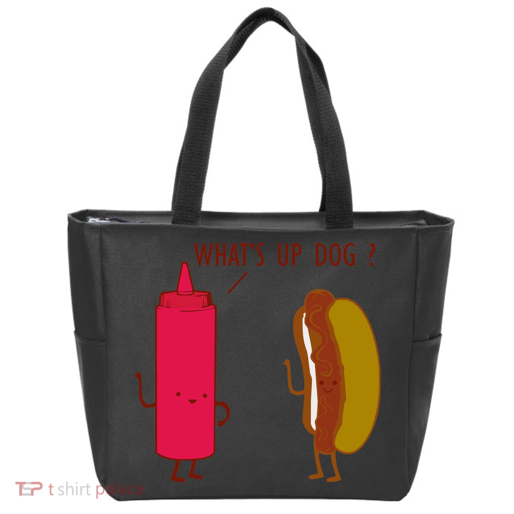 What Up Dog Ketchup Hot Dog Tote Bag