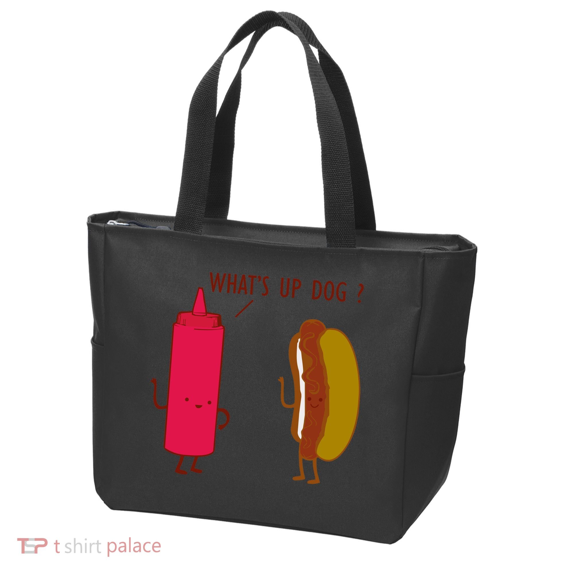 What Up Dog Ketchup Hot Dog Tote Bag