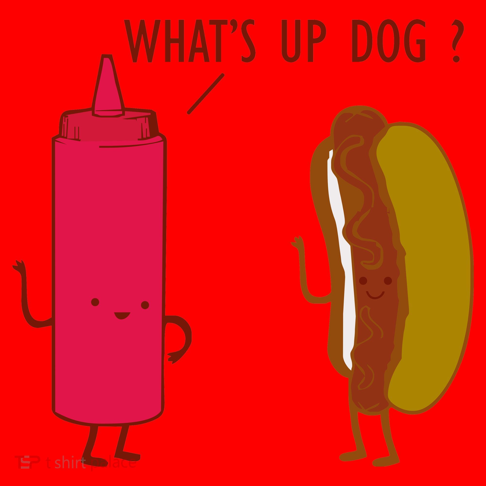 What Up Dog Ketchup Hot Dog Santa Hat