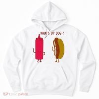 What Up Dog Ketchup Hot Dog Hoodie thumb 0