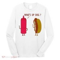 What Up Dog Ketchup Hot Dog Long Sleeve Shirt thumb 0
