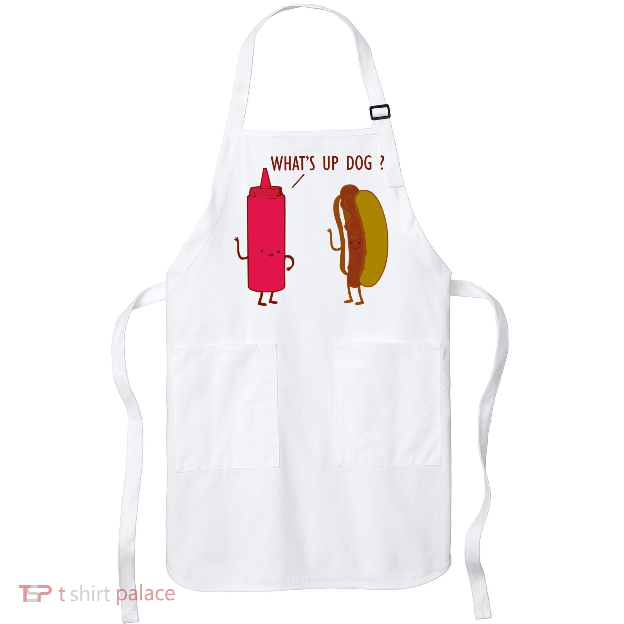 What Up Dog Ketchup Hot Dog Apron