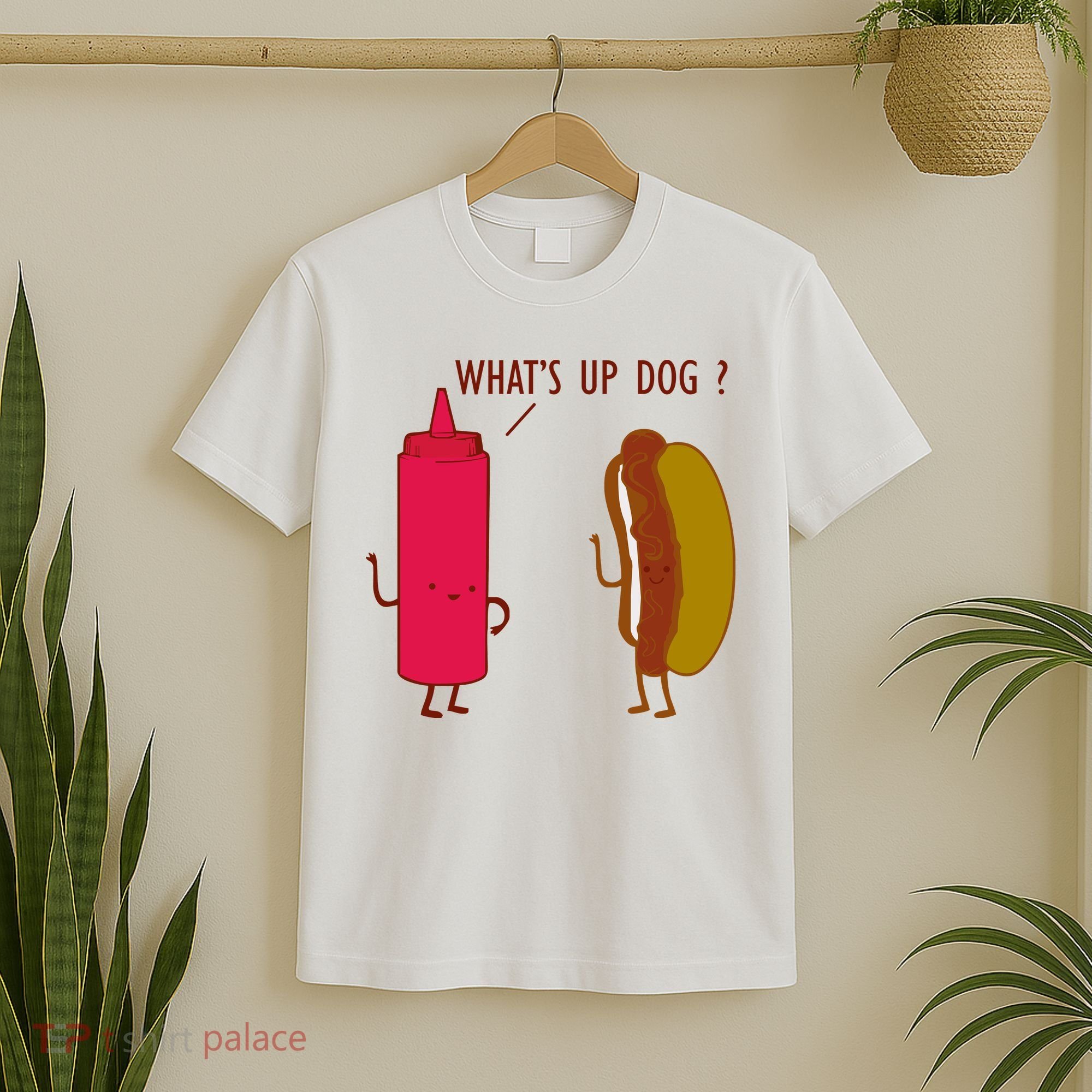 What Up Dog Ketchup Hot Dog T-Shirt