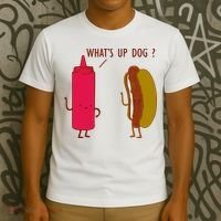 What Up Dog Ketchup Hot Dog T-Shirt thumb 3