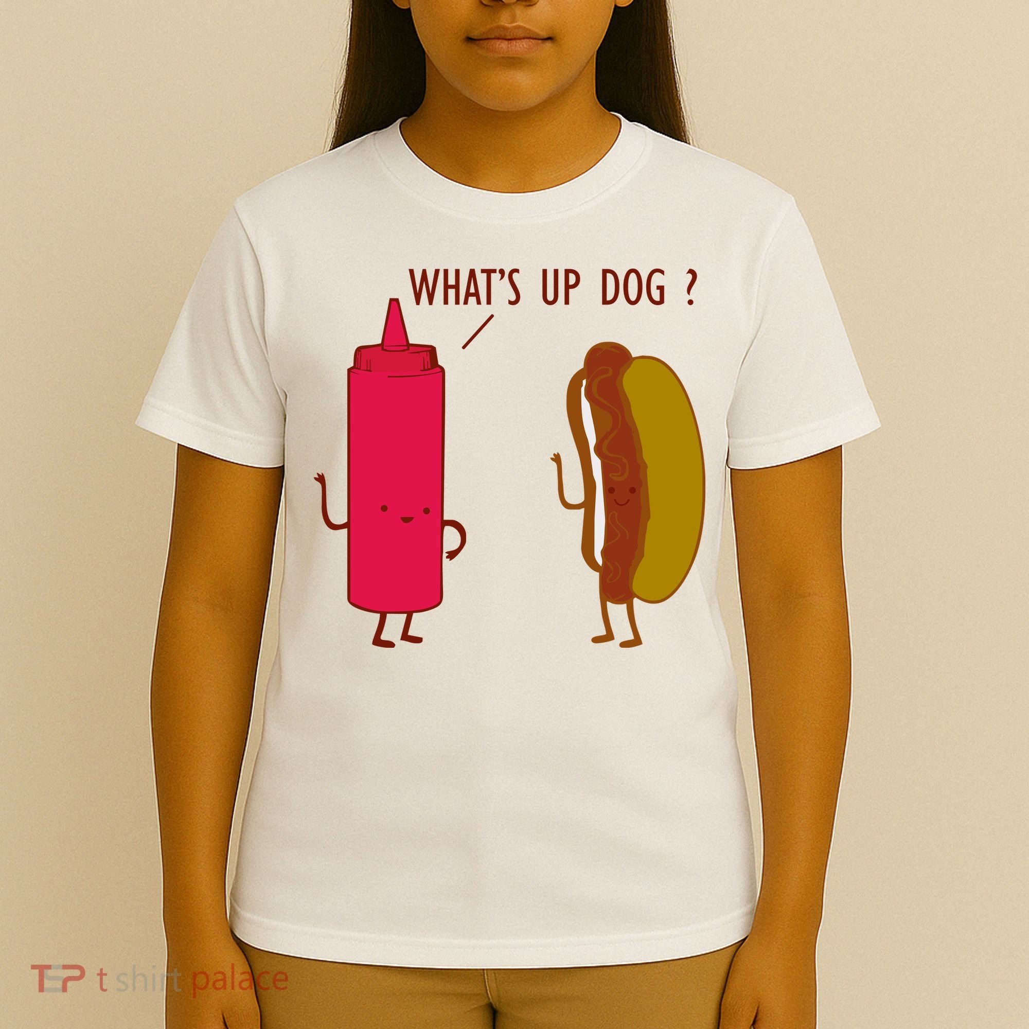 What Up Dog Ketchup Hot Dog T-Shirt