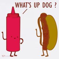 What Up Dog Ketchup Hot Dog T-Shirt thumb 7