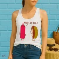 What Up Dog Ketchup Hot Dog Women's Tank Top thumb 2