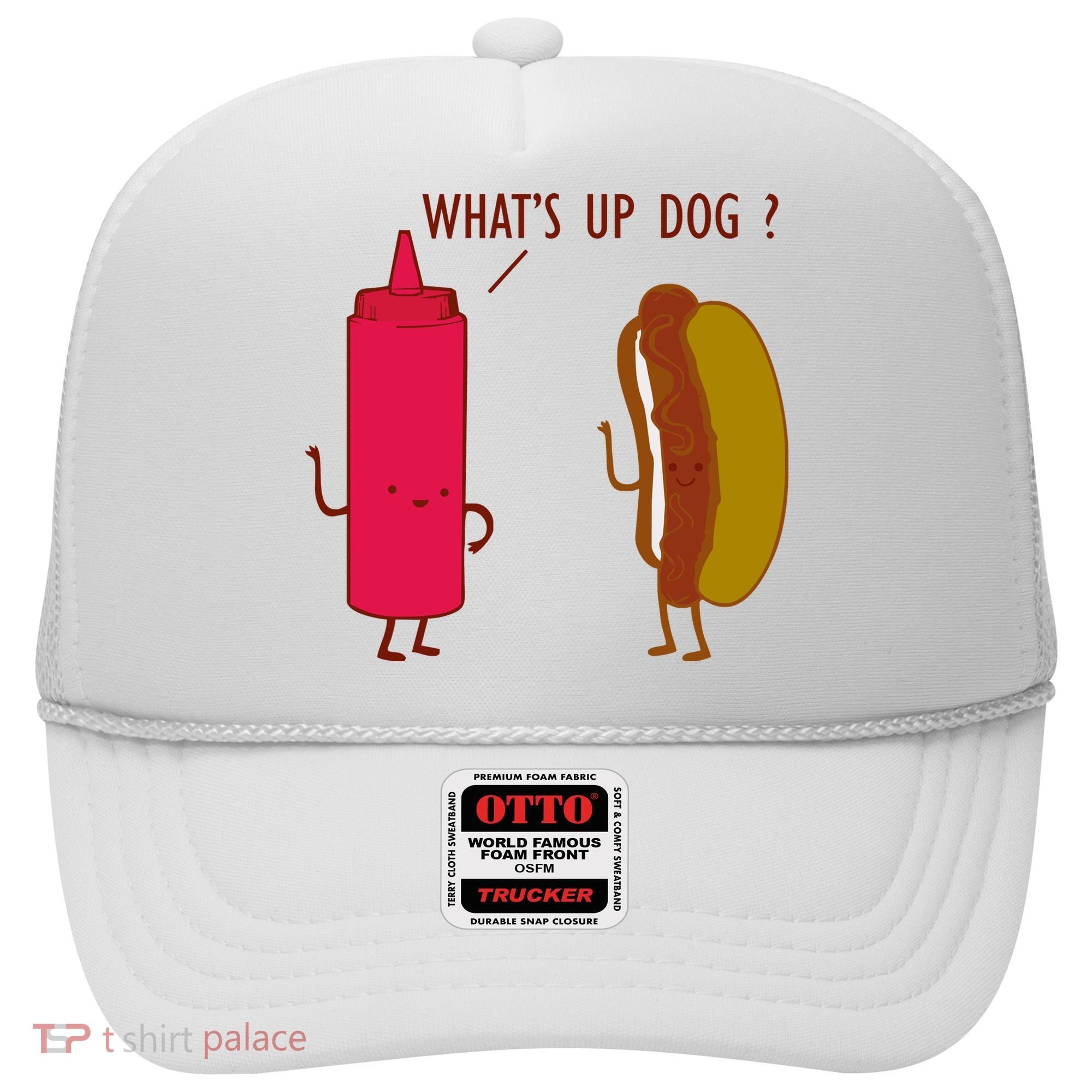 What Up Dog Ketchup Hot Dog Hat