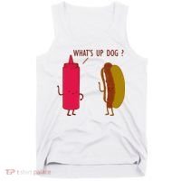 What Up Dog Ketchup Hot Dog Tank Top thumb 0