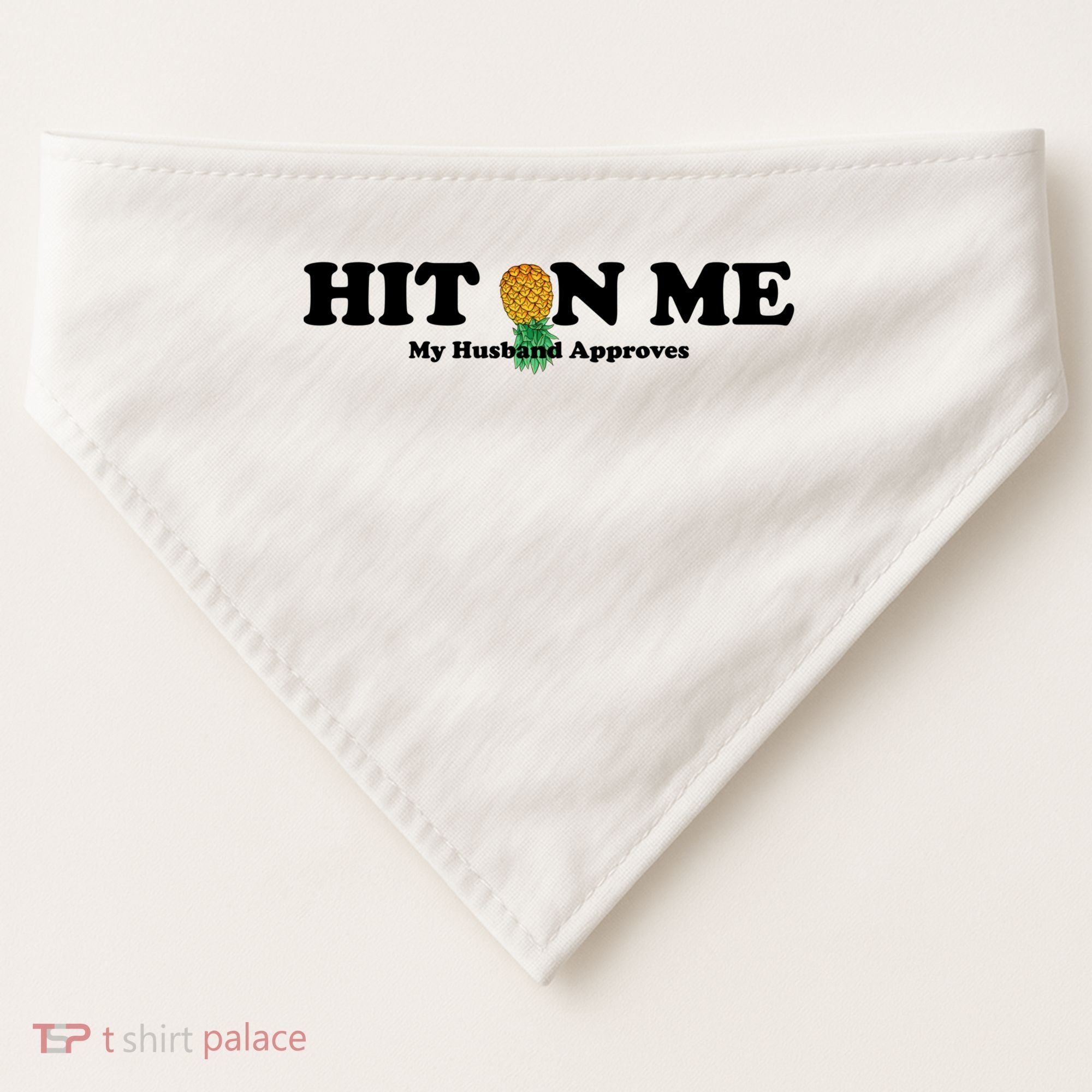 Wo Upside Down Pineapple Subtle Swinger Meaningful Gift USA-Made Doggie Bandana
