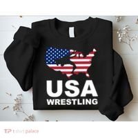 Wrestling Usa Flag Sweatshirt thumb 2