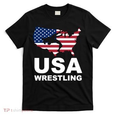 Wrestling Usa Flag T-Shirt