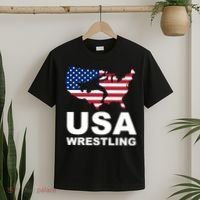 Wrestling Usa Flag T-Shirt thumb 2