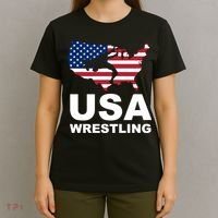 Wrestling Usa Flag T-Shirt thumb 4