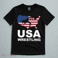 Wrestling Usa Flag T-Shirt thumb 5
