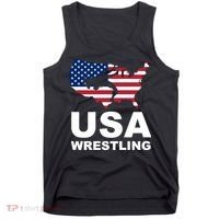 Wrestling Usa Flag Tank Top thumb 0