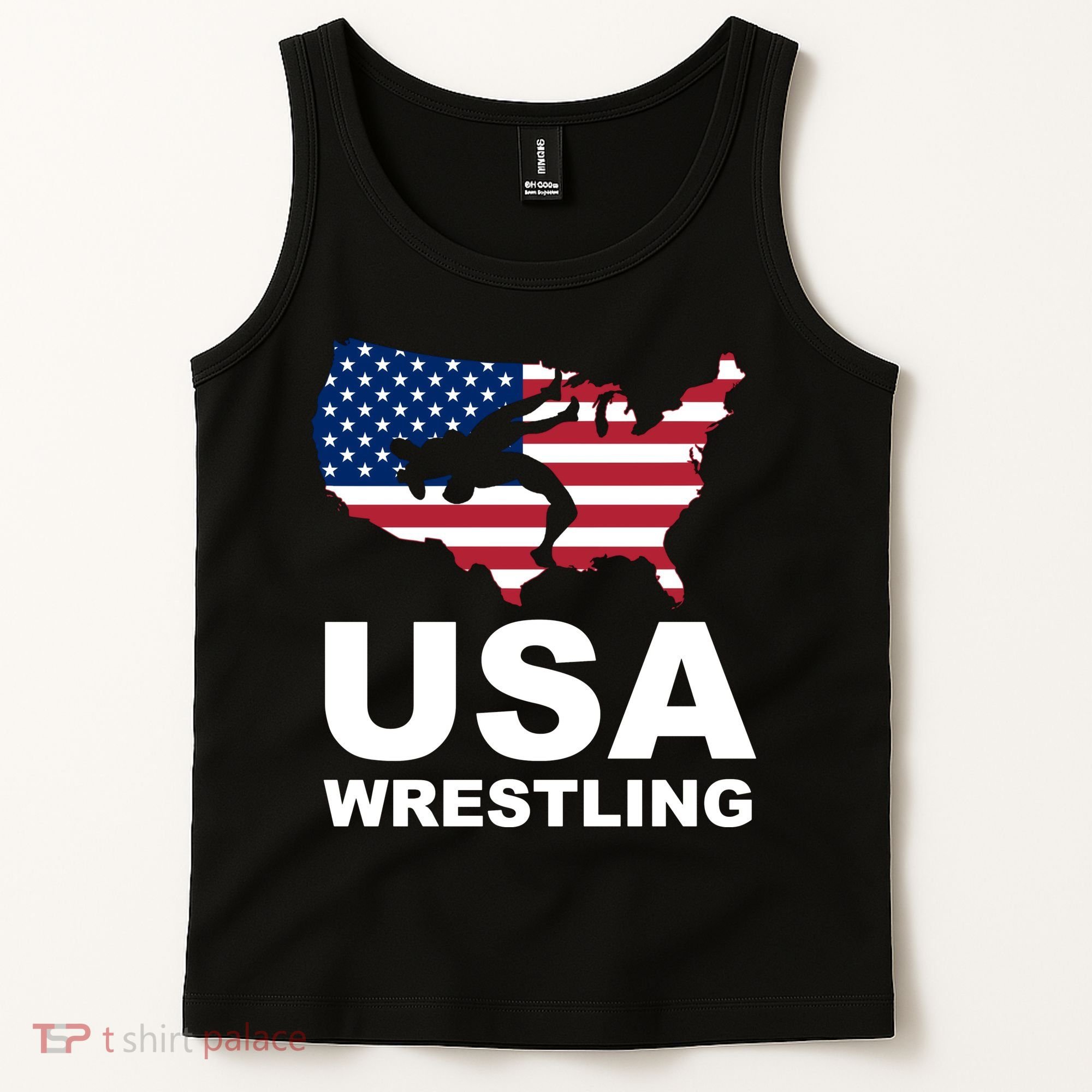 Wrestling Usa Flag Tank Top