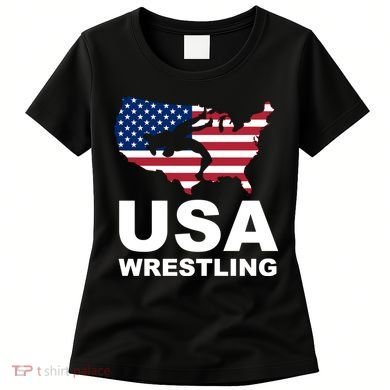 Wrestling Usa Flag Women's T-Shirt