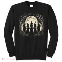Witches Under Full Moon Halloween Night Sweatshirt thumb 0