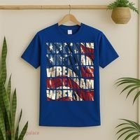 Wrexham Usa Flag American Welsh Wales Dragon Vintage Cool Gift T-Shirt thumb 2