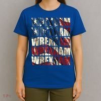 Wrexham Usa Flag American Welsh Wales Dragon Vintage Cool Gift T-Shirt thumb 4