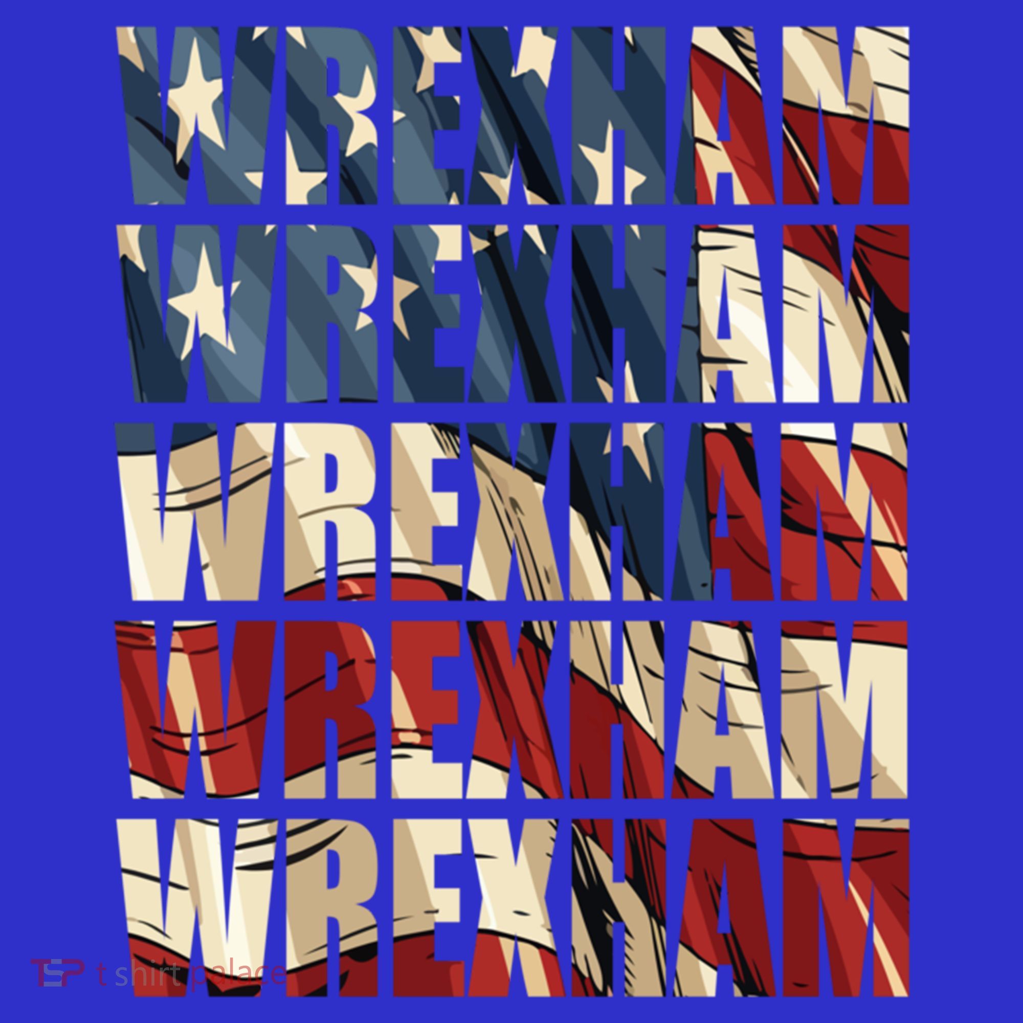 Wrexham Usa Flag American Welsh Wales Dragon Vintage Cool Gift T-Shirt