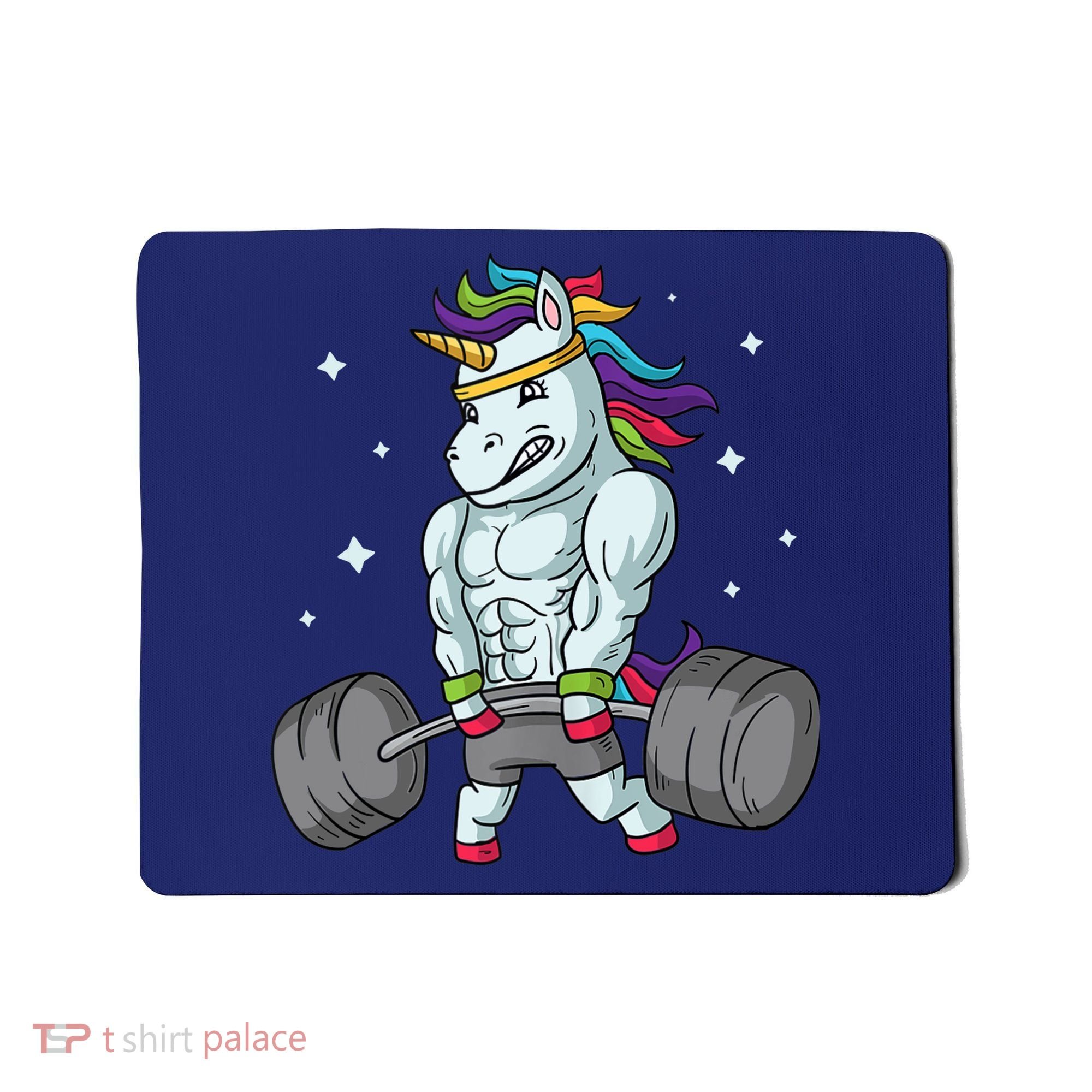 Weightlifting Unicorn - Funny Deadlift & Gym Gift Mousepad