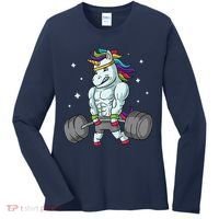 Weightlifting Unicorn - Funny Deadlift & Gym Gift Women's Long Sleeve Shirt thumb 0