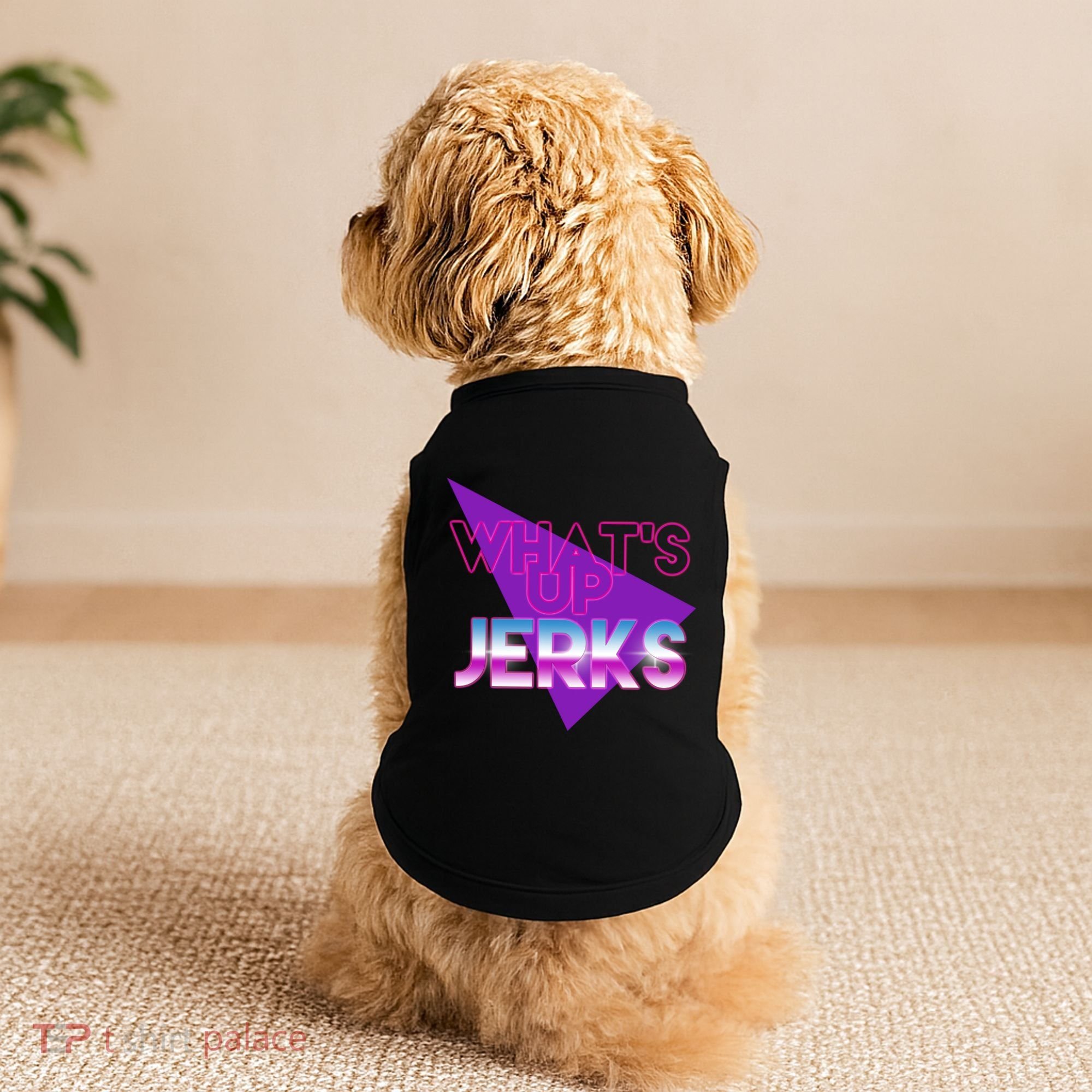 What's Up Jerks Retro Doggie Tank