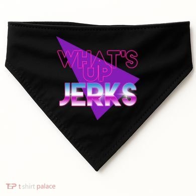 What's Up Jerks Retro USA-Made Doggie Bandana