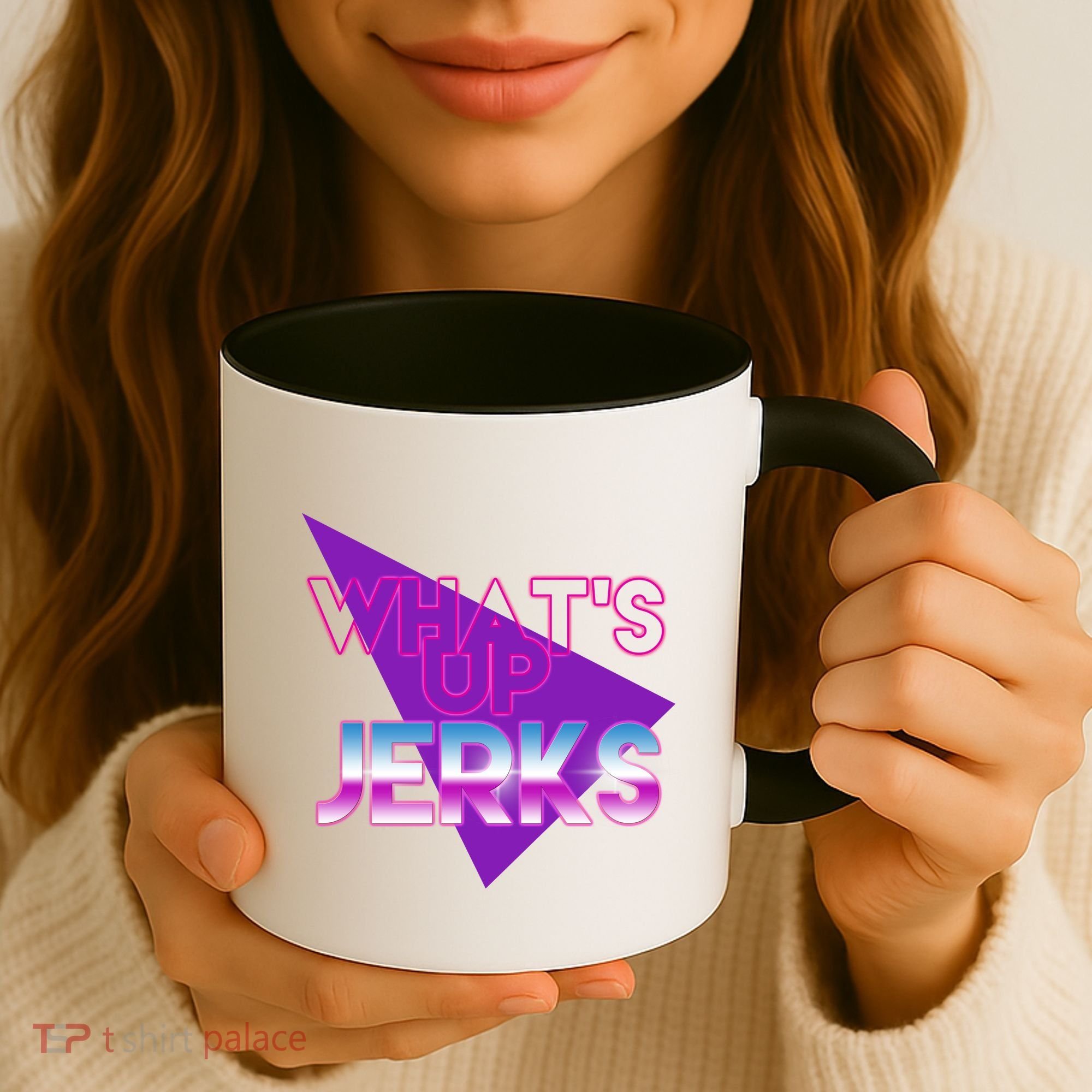 What's Up Jerks Retro Coffee Mug