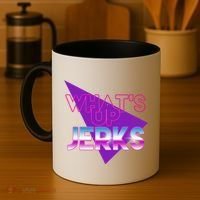 What's Up Jerks Retro Coffee Mug thumb 4