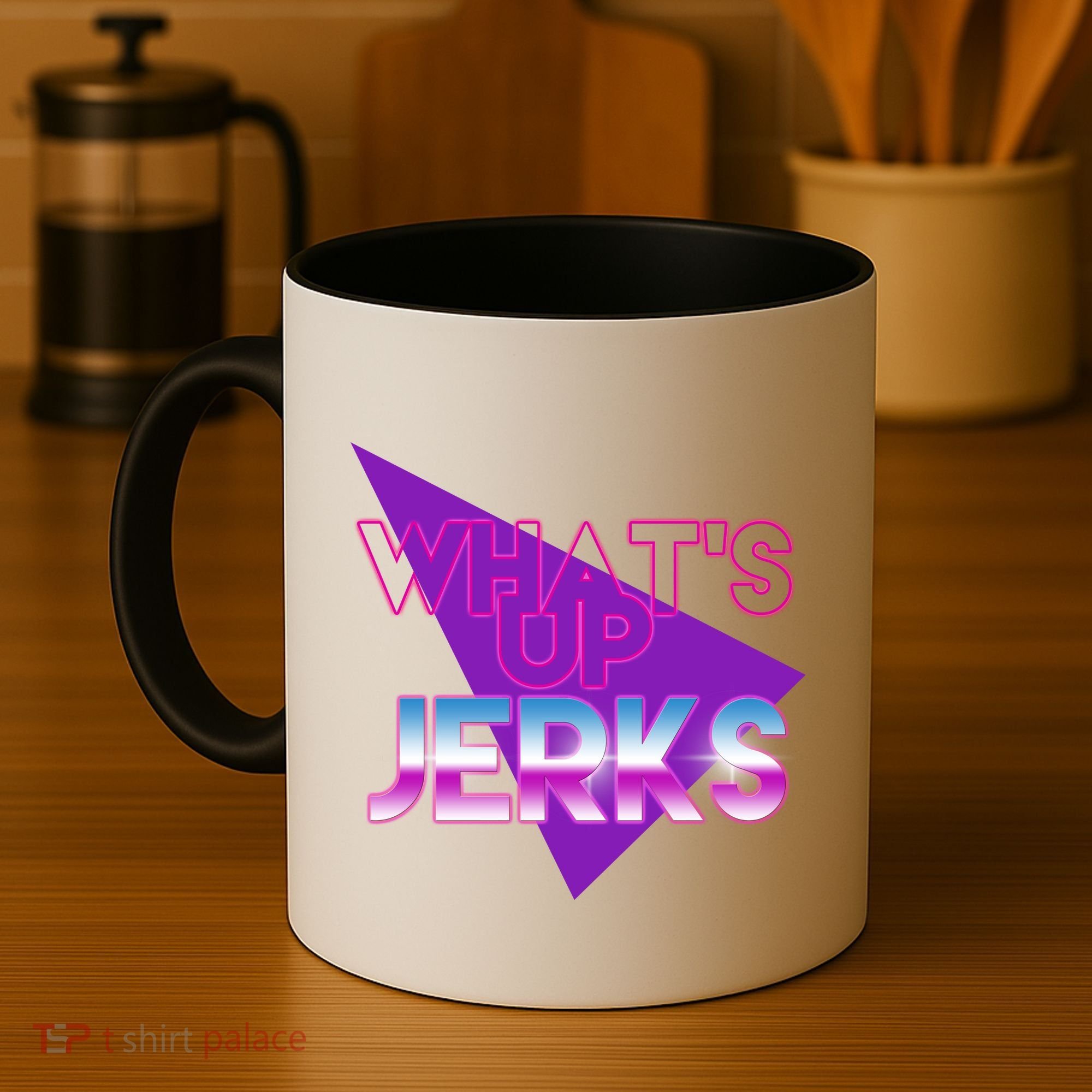 What's Up Jerks Retro Coffee Mug