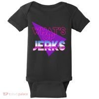 What's Up Jerks Retro Baby Bodysuit thumb 0