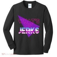 What's Up Jerks Retro Kids Long Sleeve Shirt thumb 0